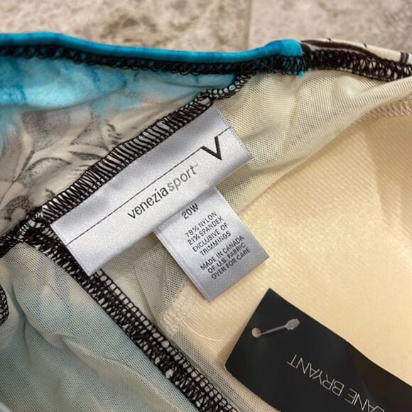 Lane Bryant Venezia Sport One Piece Tropical Swim One Piece Halter NWT - Picture 12 of 12